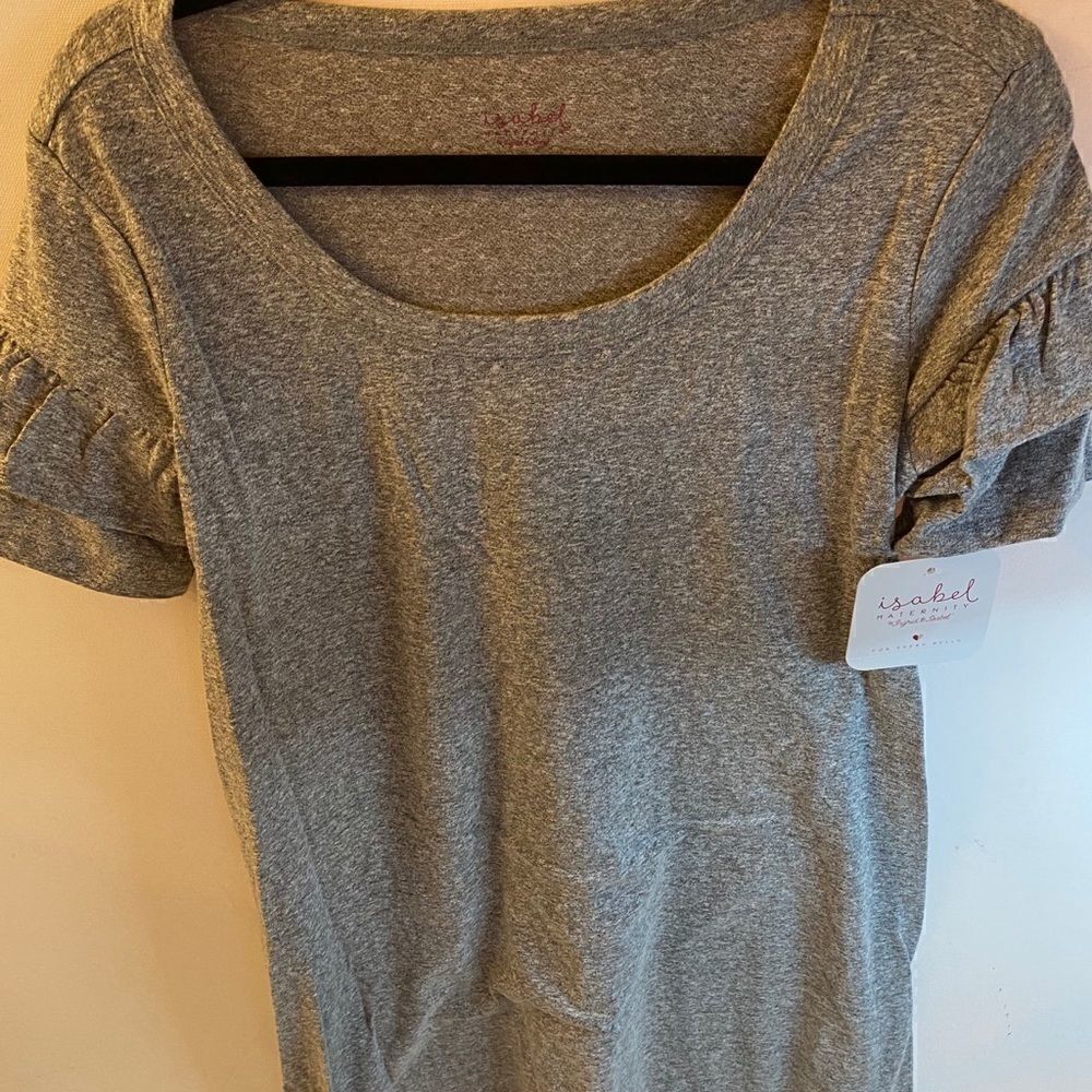 🎊Isabel Maternity sleeve T-shirt Dress -gray Size : small - Picture 6 of 11